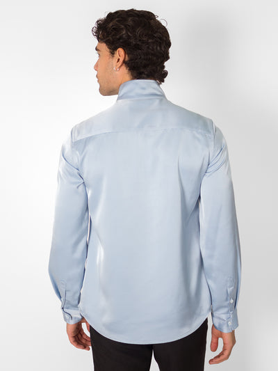 LIGHT BLUE SATIN THUNDER SHIRT