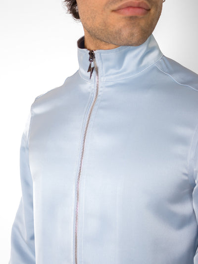 LIGHT BLUE SATIN THUNDER SHIRT