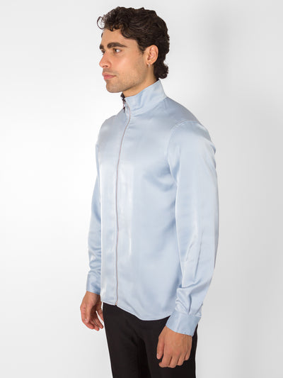 LIGHT BLUE SATIN THUNDER SHIRT