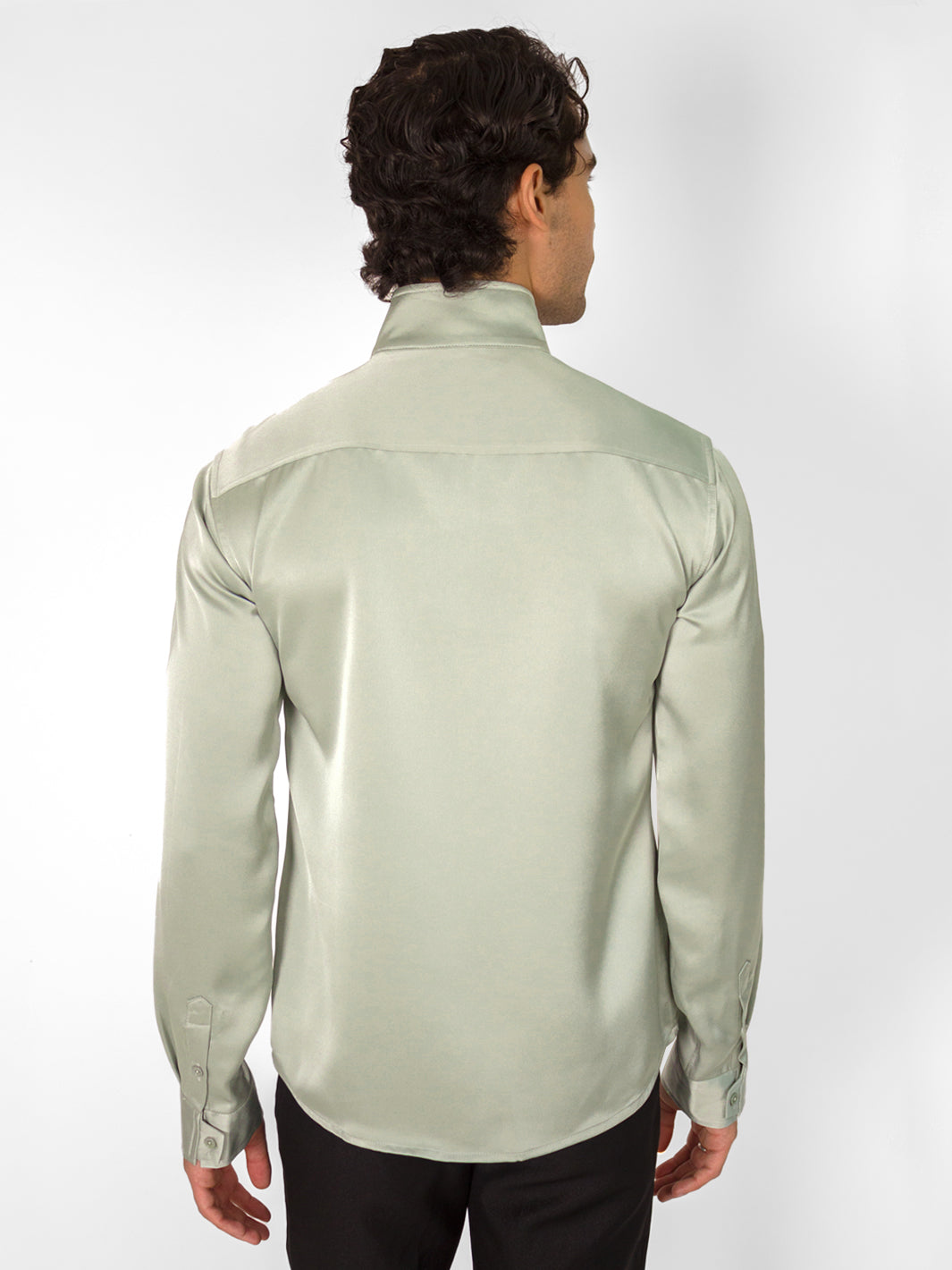 LIGHT GREEN SATIN THUNDER SHIRT