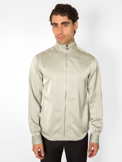 LIGHT GREEN SATIN THUNDER SHIRT