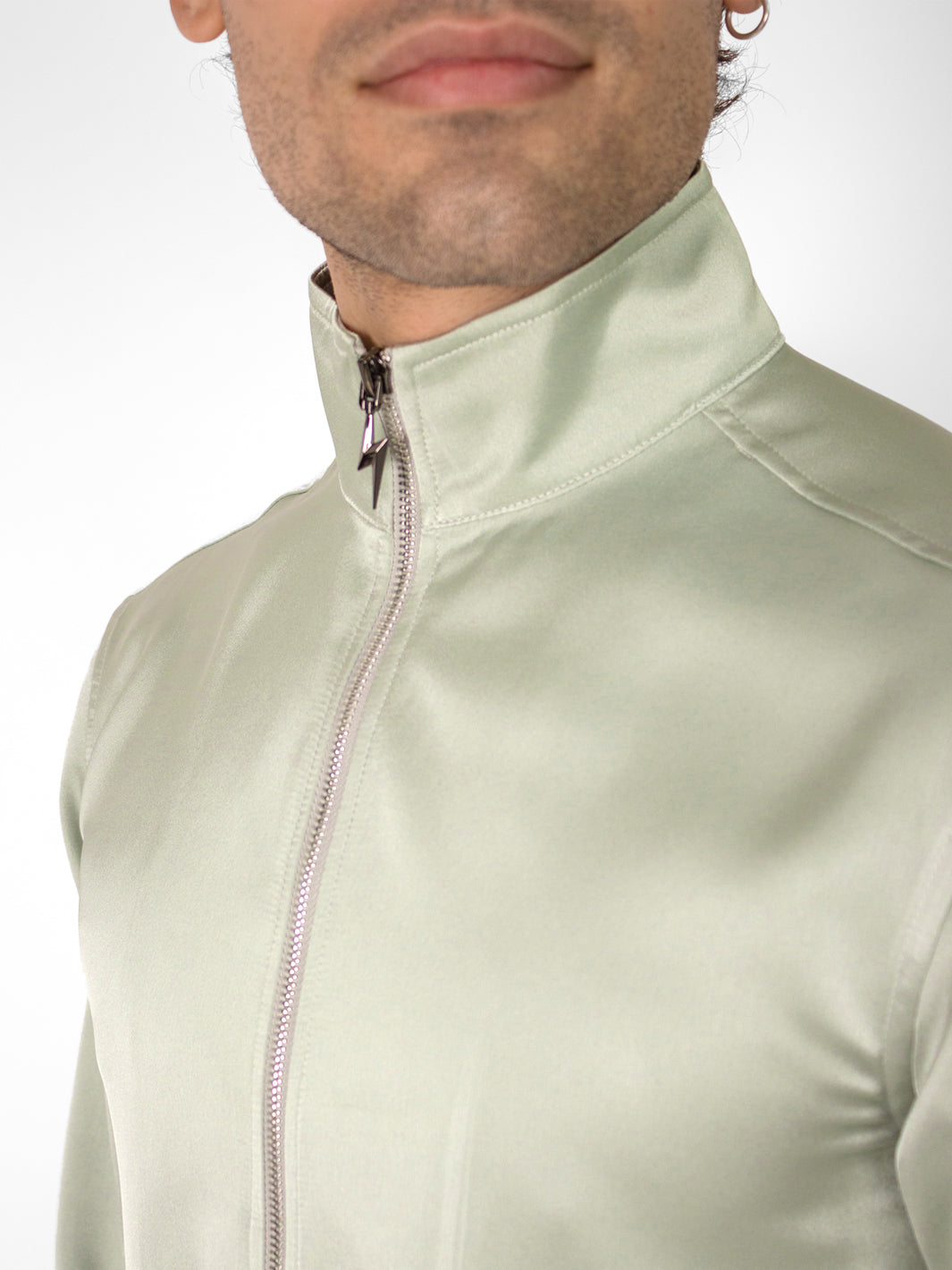 LIGHT GREEN SATIN THUNDER SHIRT