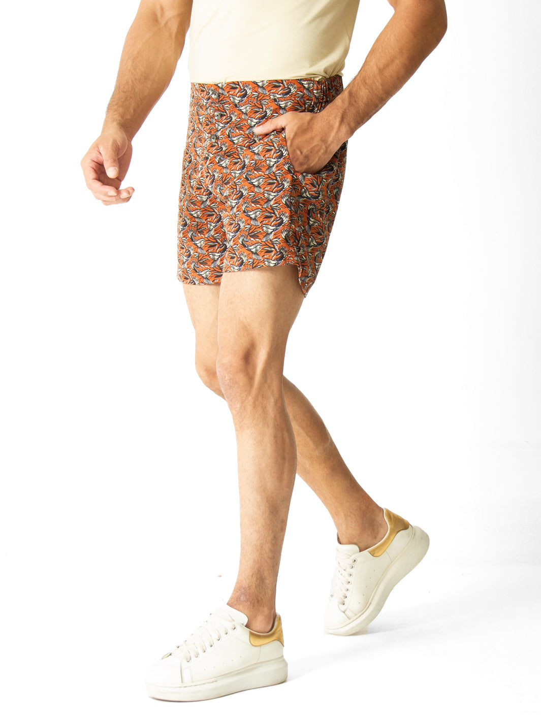 ORANGE BIRDS SHORTS