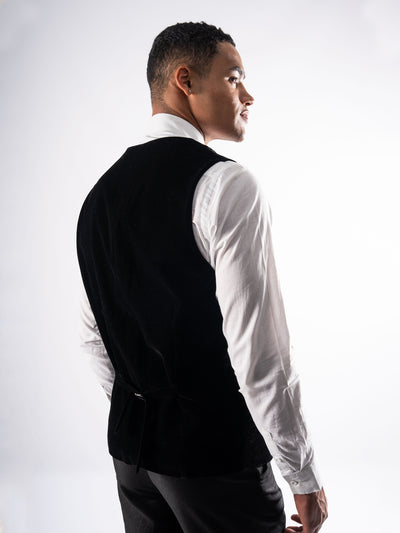 BLACK VELVET VEST