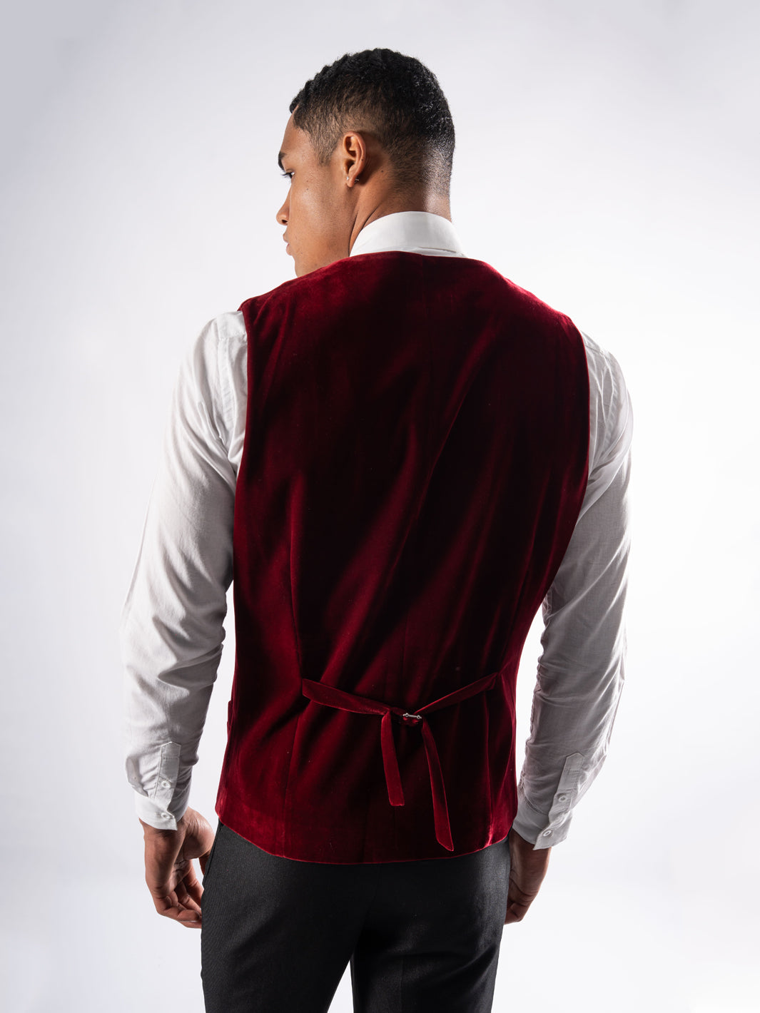 RED VELVET VEST