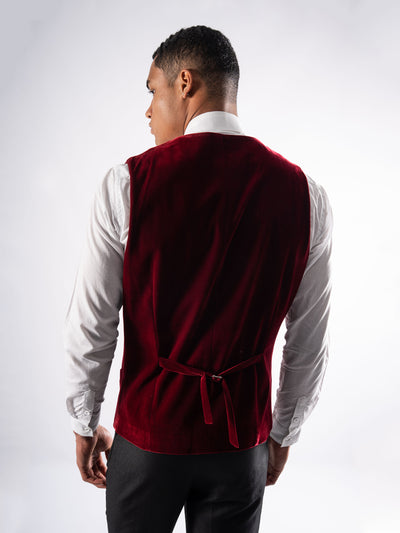 RED VELVET VEST