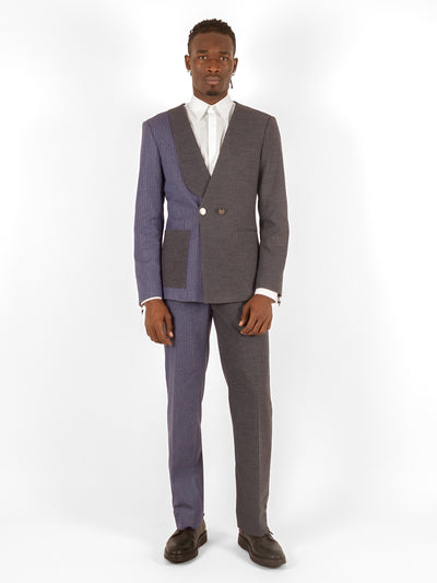 STRIPED TWO-TONED SUIT
