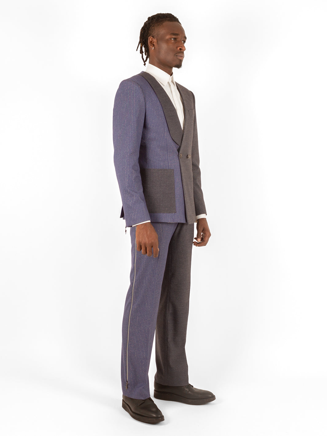 STRIPED TWO-TONED SUIT