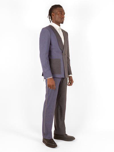 STRIPED TWO-TONED SUIT