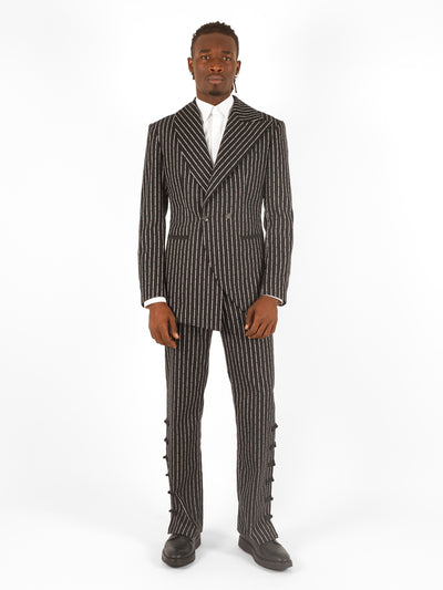 BLACK & WHITE STRIPED SUIT