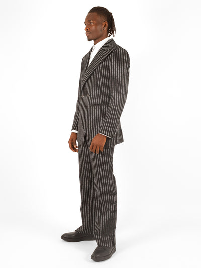 BLACK & WHITE STRIPED SUIT