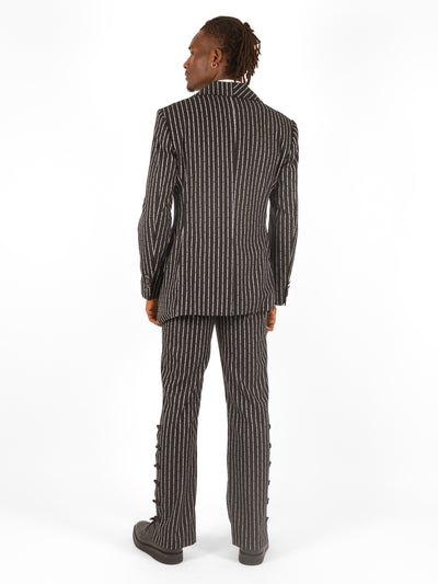 BLACK & WHITE STRIPED SUIT