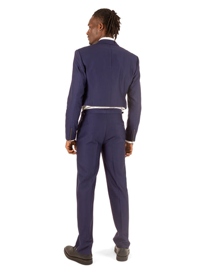 BLUE CROPPED-BLAZER SUIT