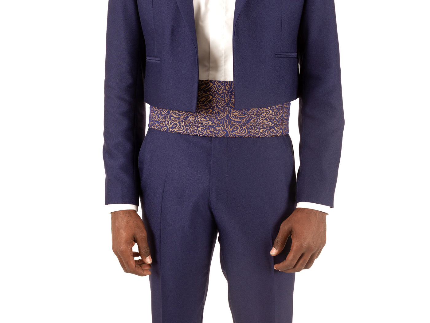 BLUE CROPPED-BLAZER SUIT