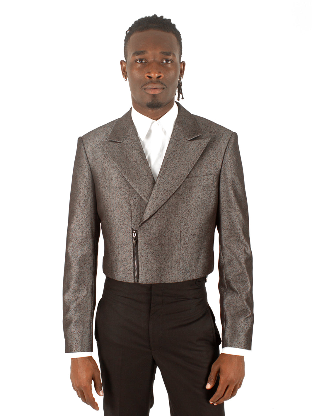 SILVER CROPPED JACKET