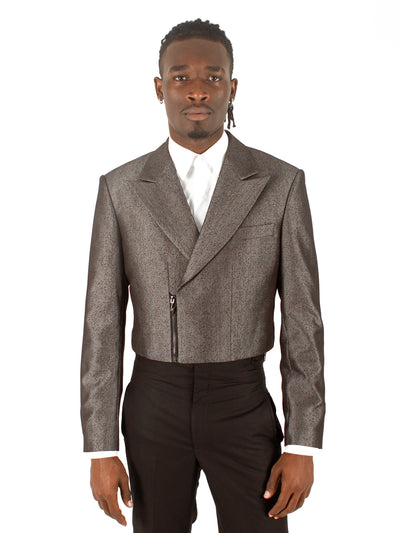 SILVER CROPPED JACKET