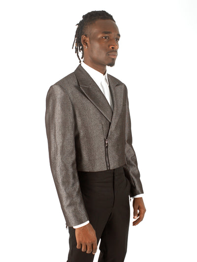 SILVER CROPPED JACKET