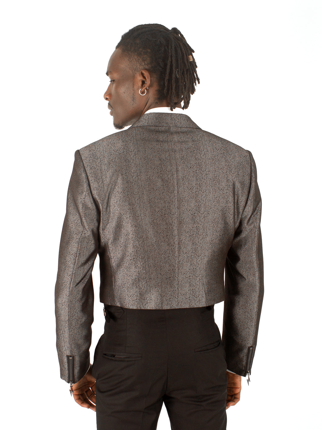 SILVER CROPPED JACKET