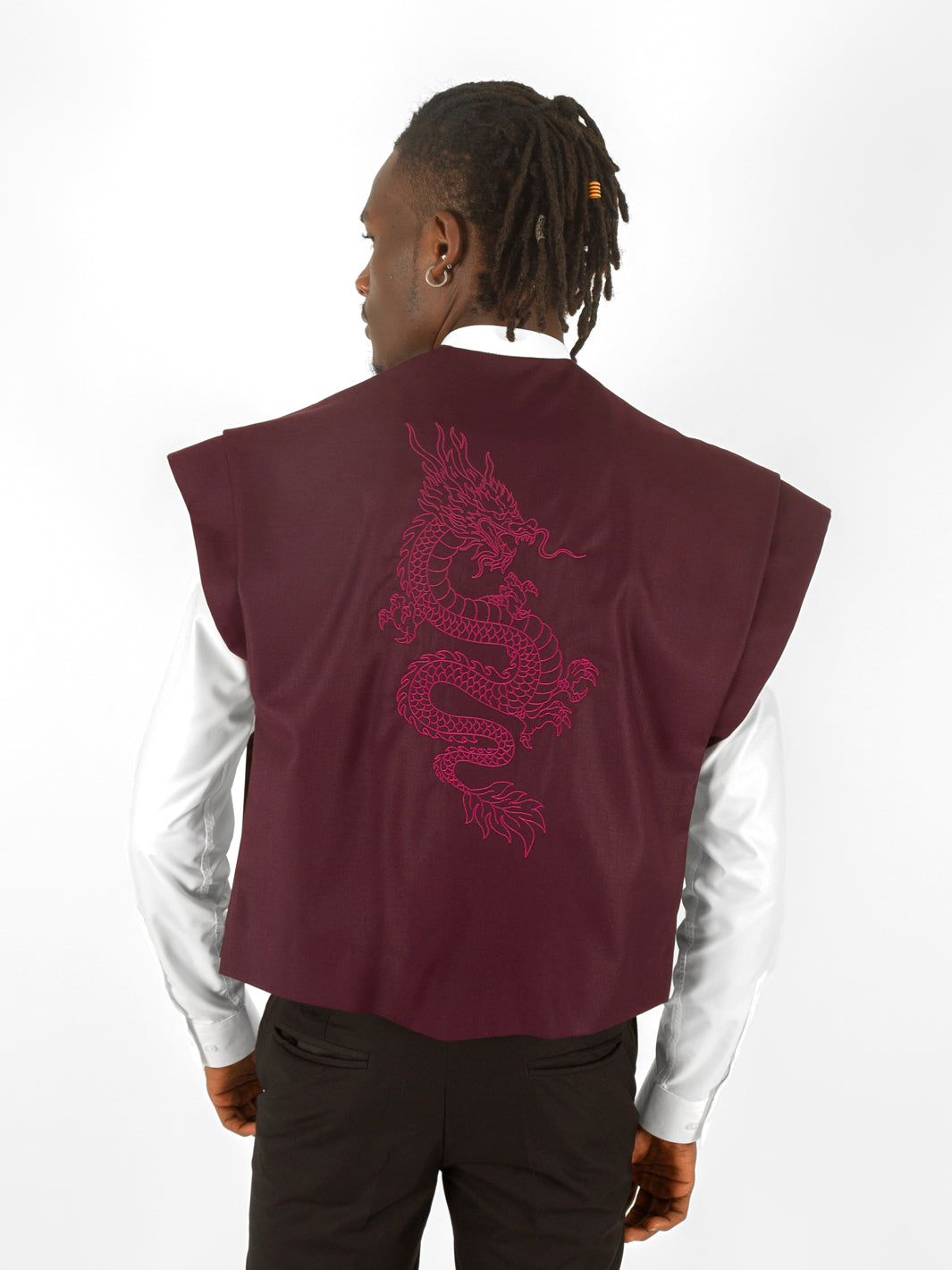 BURGUNDY DRAGON CAPE