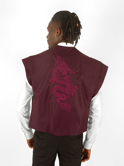 BURGUNDY DRAGON CAPE