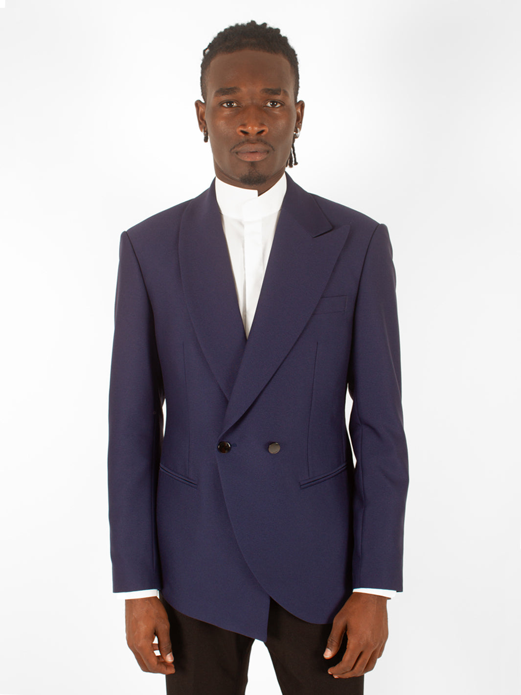 BLUE ASYMMETRIC BLAZER