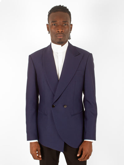 BLUE ASYMMETRIC BLAZER