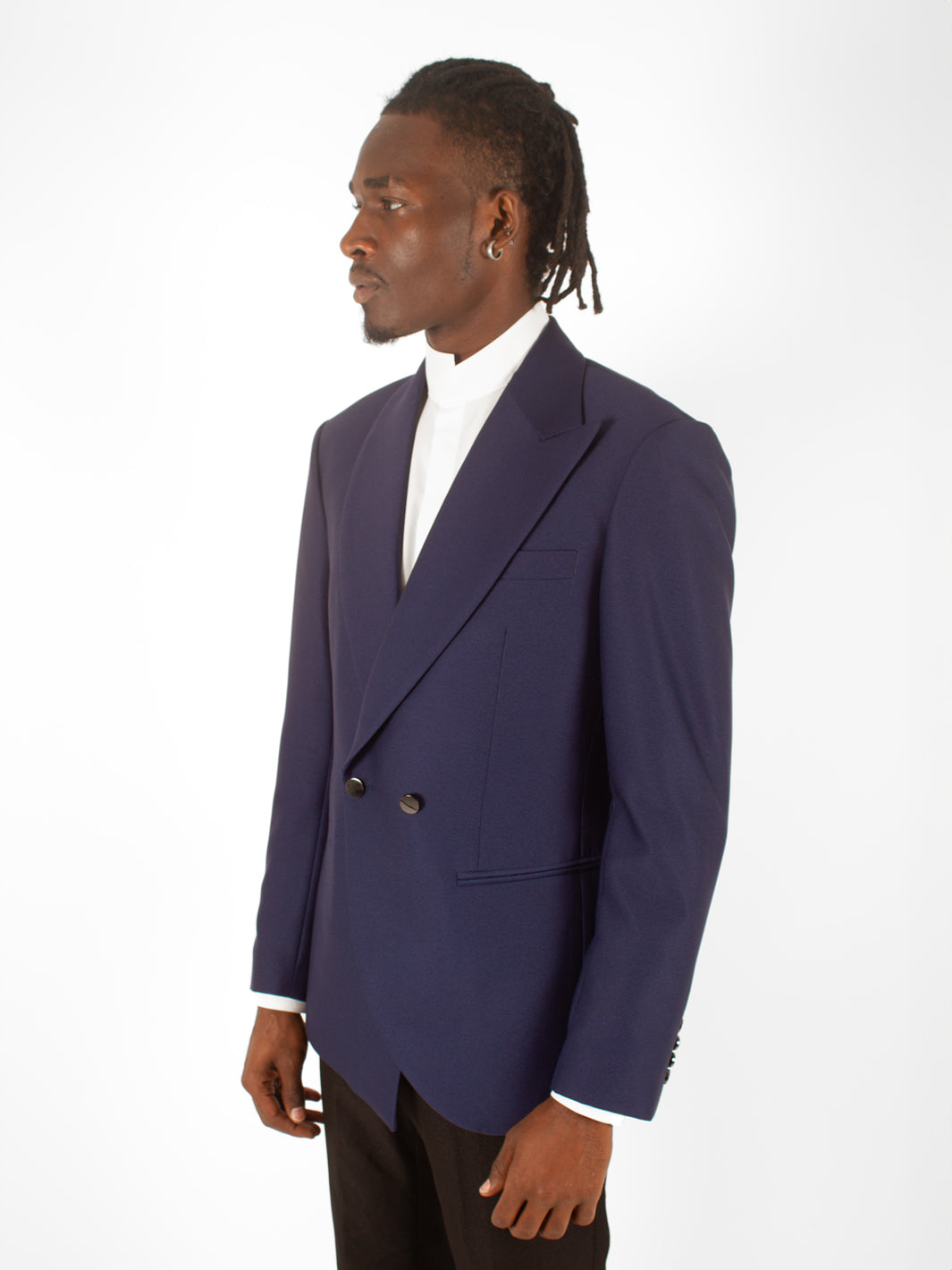 BLUE ASYMMETRIC BLAZER