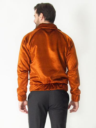 COPPER VELVET BOMBER JACKET