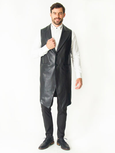 LONG LEATHER VEST