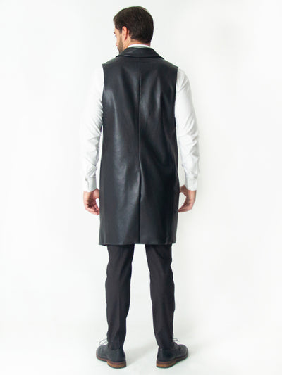 LONG LEATHER VEST