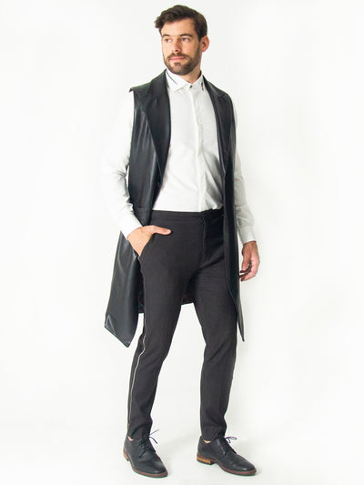 LONG LEATHER VEST
