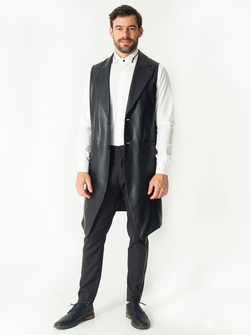 LONG LEATHER VEST