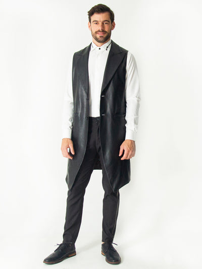 LONG LEATHER VEST