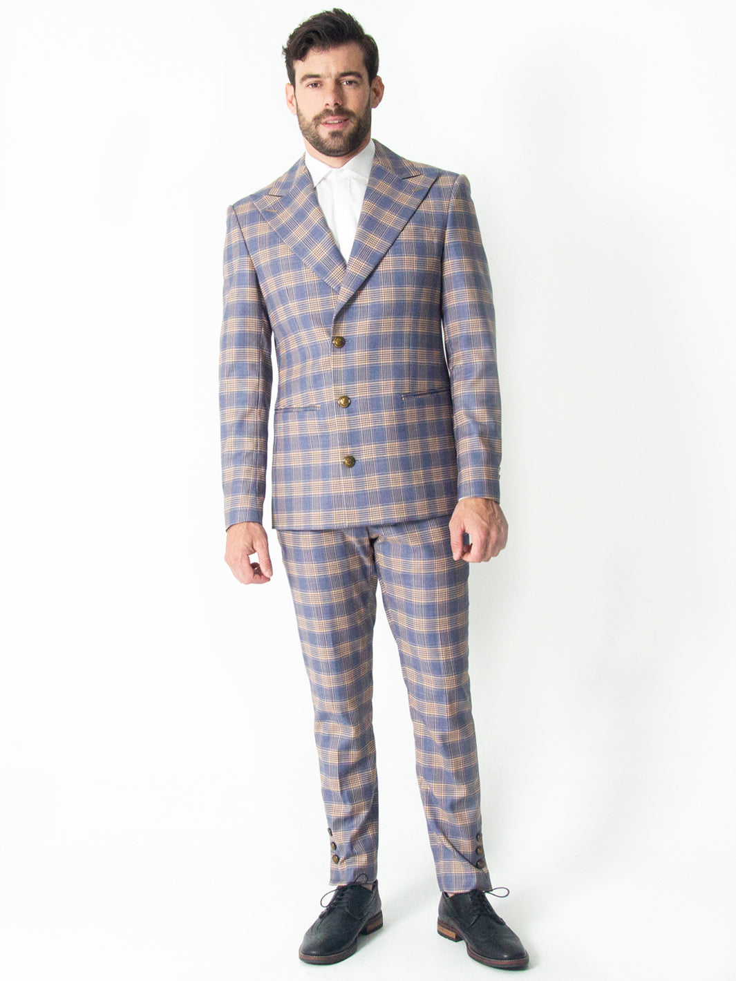 THE BEIGE & LILAC TARTAN SUIT