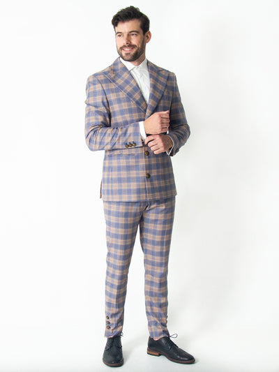 THE BEIGE & LILAC TARTAN SUIT