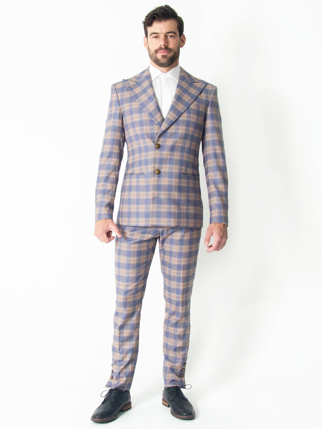THE BEIGE & LILAC TARTAN SUIT