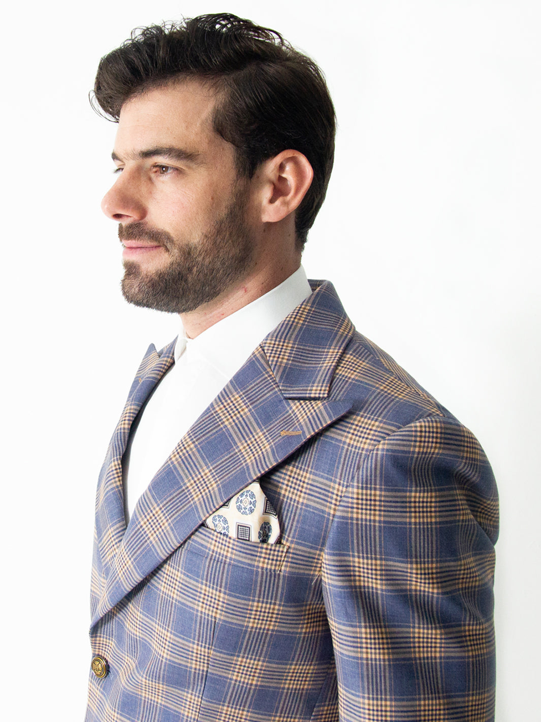 THE BEIGE & LILAC TARTAN SUIT