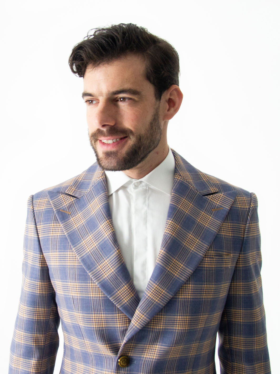 THE BEIGE & LILAC TARTAN SUIT