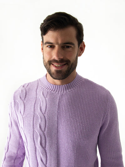 HALF & HALF LILAC SWEATER