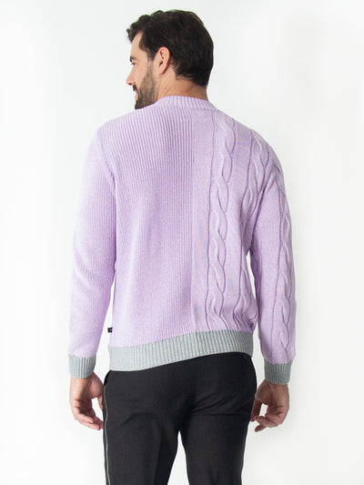 HALF & HALF LILAC SWEATER