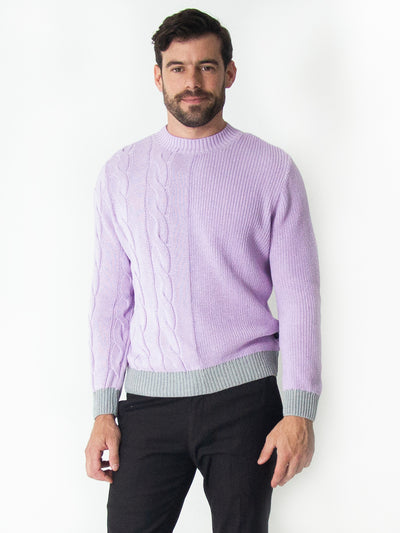 HALF & HALF LILAC SWEATER