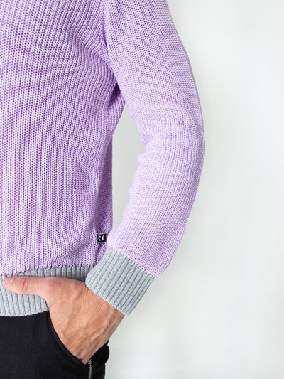HALF & HALF LILAC SWEATER