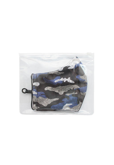 BLUE CAMOUFLAGE FACEMASK