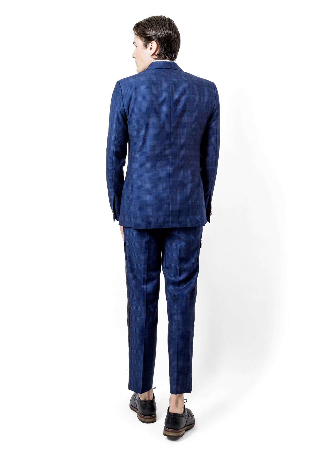PLAID-CHECK SUIT WITH POCKETS