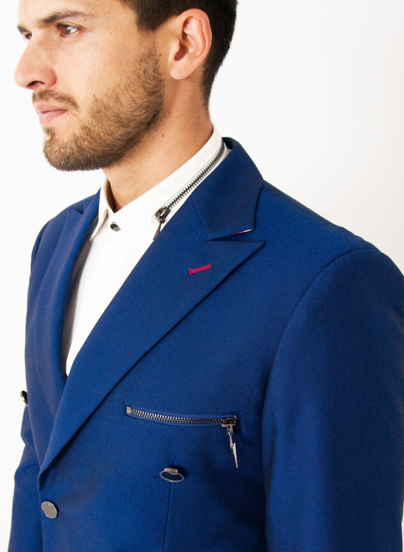 BLUE SUMMER SUIT WITH SHORTS