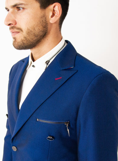 BLUE SUMMER SUIT WITH SHORTS