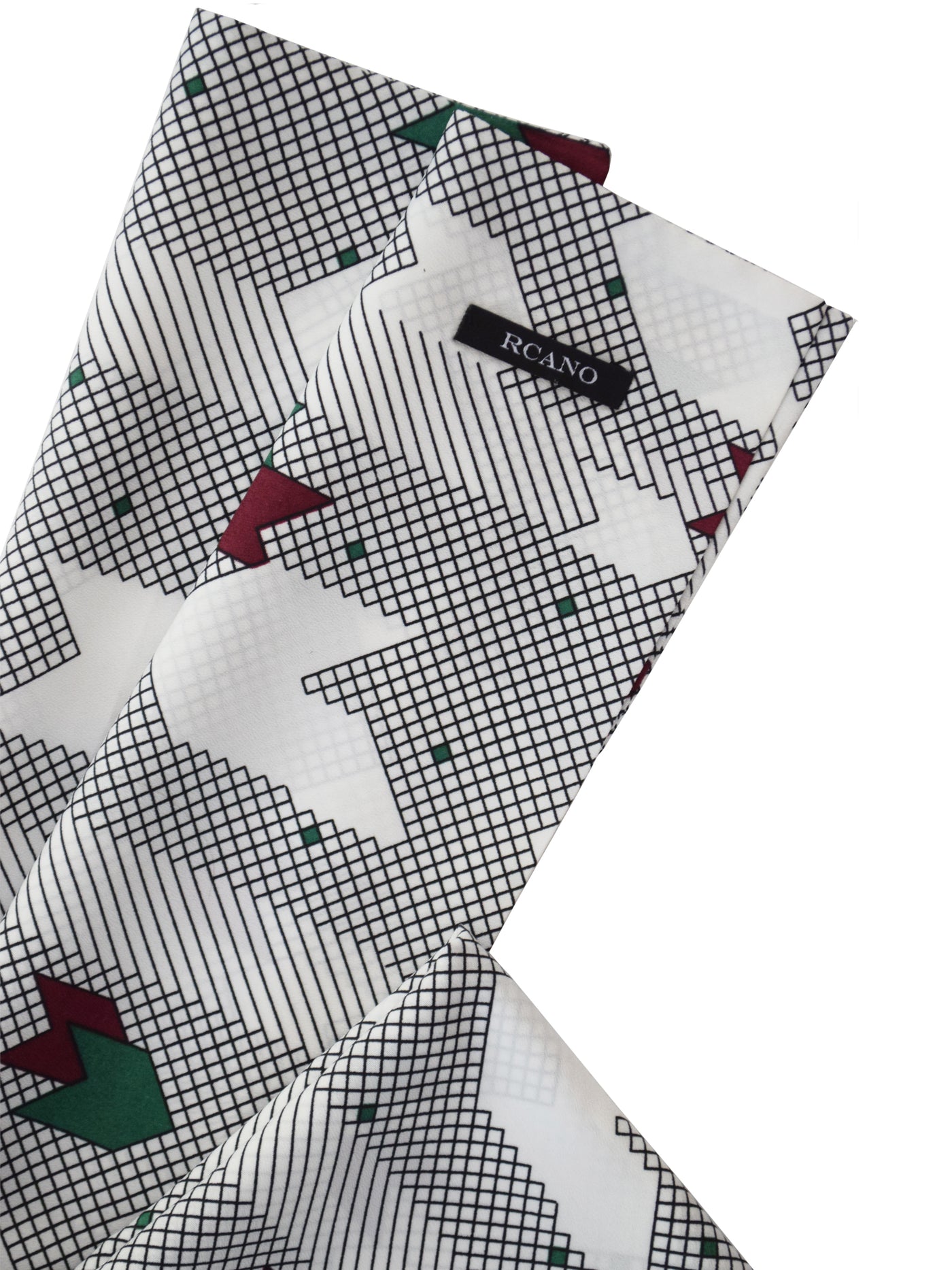 WHITE SATIN FOULARD